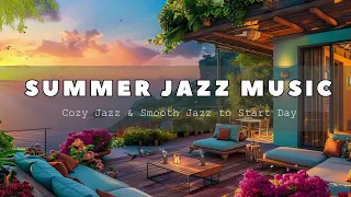 Cozy Balcony morning ☀️ Soft Jazz Melodies with a Beautiful Sunset for Relaxation and Focus 🎶