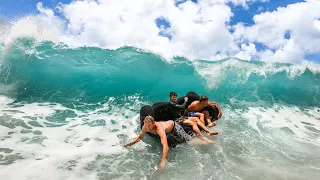 HUGE SHOREBREAK WAVES BROKE MY COUCH