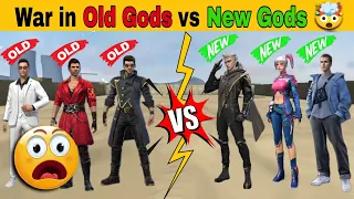 War Between 🔥 Old Gods vs New Gods 🤯 | Iris vs Alok vs Justin vs K vs Homer | Free Fire