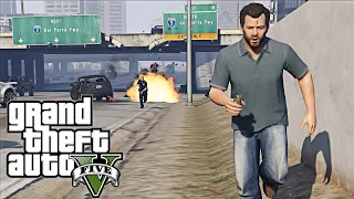 GTA 5 - Epic Police Chase in Cinematic #3 - Funny Moments / Stunts / Explosions / Car Crashes