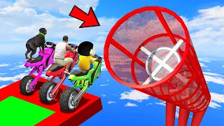 SHINCHAN AND FRANKLIN WENT INTO TUNNEL OBSTACLES PARKOUR CHALLENGE GTA 5