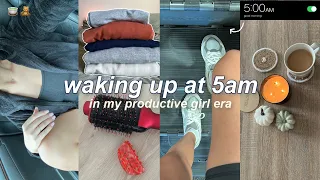 WAKING UP AT 5AM ☁️ in my productive girl era // healthy habits + daily routine