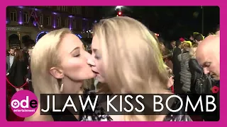 Jennifer Lawrence 'interview bombs' Natalie Dormer with a kiss!