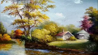 How I Paint Landscape Just By 4 Colors Oil Painting Landscape Step By Step 49 By Yasser Fayad