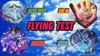 Flying Test Ling Han VS Feise VS Rubilia VS Alyss. Tower of Fantasy