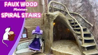 DIY Faux WOOD miniature spiral stairs (part 3) finale
