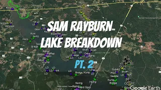 Sam Rayburn - LAKE BREAKDOWN - Pt2 - Find FISH FAST - Complete lake Breakdown