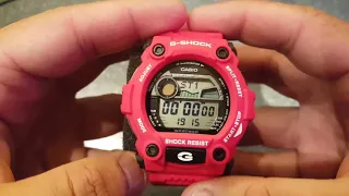 How to set Date and Time Casio Gshock 3194 (Moon phase and Tide level watch) G7900