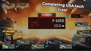 I almost BEAT the USA tech tree! (feat. A-10, F-5C) | *My bomber line doesn't exist* (●'◡'●)