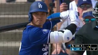 Shohei Ohtani Crushes A Home Run In His Dodger Debut - Spring Training 2024!