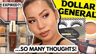 FULL FACE OF DOLLAR GENERAL MAKEUP | TESTING BELIEVE BEAUTY