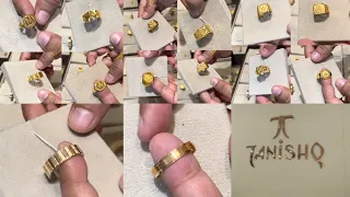 Latest gold mens ring 3 grams onwards | Tanishq lightweight gold ring for mens | gents ring tanishq
