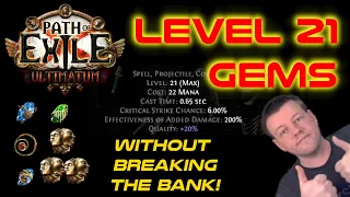 How to make LEVEL 21 SKILL GEMS with quality 20 in Path of Exile