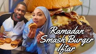 Smash Burgers for Iftar | Smash Burger Recipe | Ramadan Cooking VLOG
