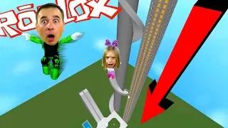 THE GIANT slide in the WORLD ROBLOX! Daughter and Dad found OUT the HIGHEST PLACE!