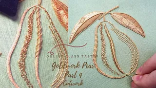 Goldwork Online Class Series Part 4 Taster// Learn Gold Cutwork Embroidery #shorts