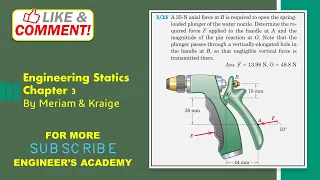 Engineering Statics | P3/23 | Equilibrium in 2D | Chapter 3 | 6th Edition | Engineers Academy