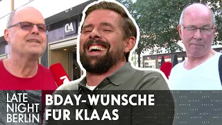 40 Jahre Klaas! Jakob, Rauli und random Menschen gratulieren | Late Night Berlin