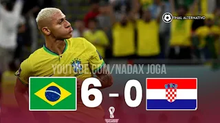 Brasil 6 x 0 Croácia |MELHORES MOMENTOS QUARTAS DE FINAL| FINAL ALTERNATIVO |