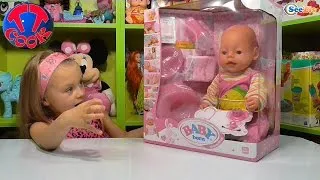 Кукла Беби Борн. Ярослава открывает подарок. Обзор куклы. Игрушки для детей. Doll Baby Born