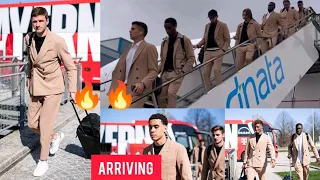 BAYERN MUNICH PLAYERS ARRIVING IN MANCHESTER. Manchester City vs Bayern Munich|UEFA Champions League