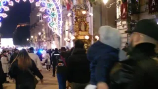 Sant'Agata 2019, giro interno: candelore in via Etnea