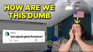 American reacts to How Stupid are Americans? [part 1]