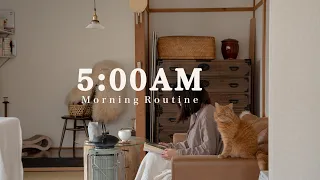 [ Morning Routine ] 5:00 AM wake-up, my new morning routine after failing to wake up at 4:00 AM.