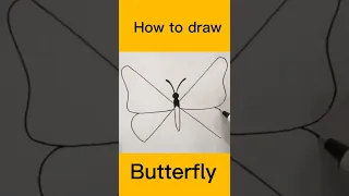 How to draw butterfly #butterfly #drawing #art #craft