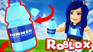 GIANT WATER BOTTLE FLIP CHALLENGE IN ROBLOX!