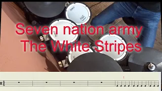 The White Stripes - Seven Nation Army Drum Cover, Drum Karaoke Sheet Music, Lessons, Tutorial