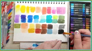 Swatching Monte Marte WATERSOLUBLE Oil Pastels #swatching #oilpastels #montemarte #artsupplies #fun