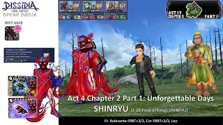 DFFOO GL | Act 4 Chapter 2 Part 1 SHINRYU | Rubicante Carry Bronze Leo