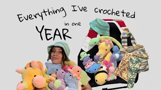 Everything I’ve crocheted in ONE YEAR! My first year learning to crochet!