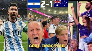 Completely Crazy Argentina Fan Reactions To Messi Goal And 2-1 Win Against Australia
