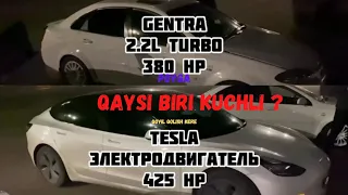 Tesla model 3 long vs Gentra Turbo  Poyga Kim yutti ??