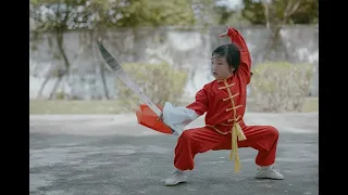 Beginner Sabre Form 初级刀术 (Chu Ji Dao Shu) demo by Kyra Bao  [Kung Fu Wushu Changquan]