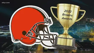 Mike Polk Jr. presents the 2022 Cleveland Browns Awards