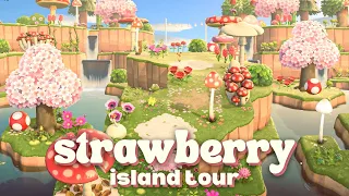 Super Cute Strawberry Themed Island 🍓🌸 | ACNH Island Tour