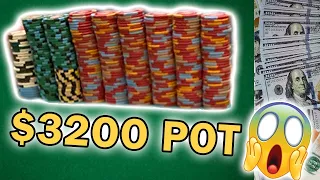 MASSIVE $3200 POT! My BEST and BIGGEST Poker Hands! / Ace Poker Vlog 20