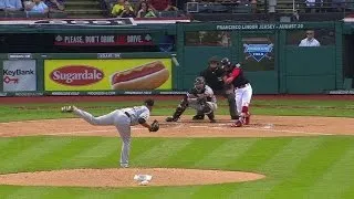 CWS@CLE: Lindor drives an RBI double into the gap