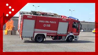 Melegnano, si ribalta autobotte dei vigili del fuoco: il video dell'incidente