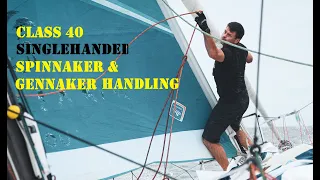 Singlehanded: Spinnaker and Code zero handling on a Class 40