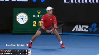 Federer vs Nishikori Aus Open 2017 HIGHLIGHTS HD