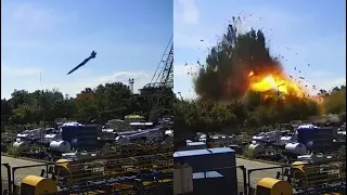 CCTV captures deadly Russian missile strike on Ukrainian shopping mall