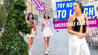 Bucharest, Romania 🇷🇴 Bushwoman Prank 😂💃😂 New Reactions 2024/beautiful girls