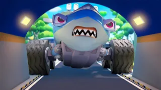 Shark Truck, Monster Truck, Ice Cream Truck | Car Cartoon | Cartoon for Kids | BabyBus - Cars World