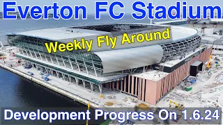 NEW Everton FC Stadium at Bramley Moore Dock. A Full FlyAround!