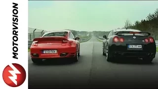 Nissan GTR vs Porsche Turbo Nordschleife