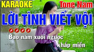 ✔️ LỜI TÌNH VIẾT VỘI Karaoke Tone Nam | Mạnh Hùng Karaoke